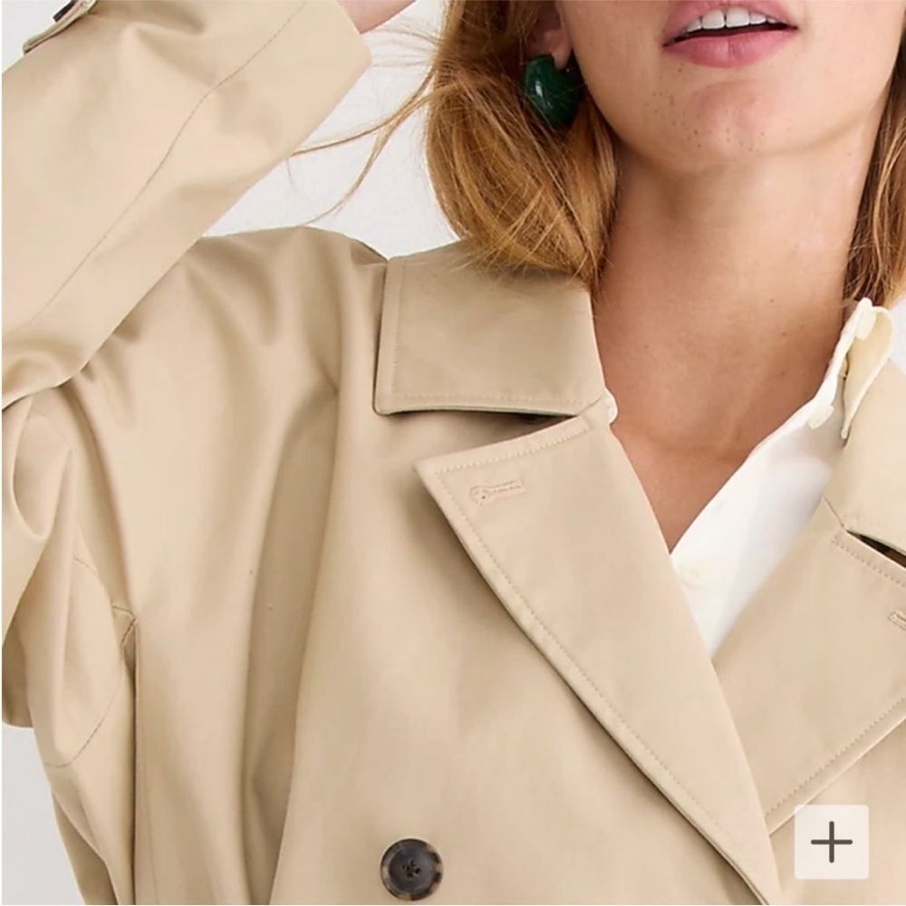 J.Crew Short Trench Coat. Size XL. NWT. - Picture 2 of 15